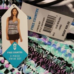 Women's 2Pc Tankini Swimsuit Size M 8/10